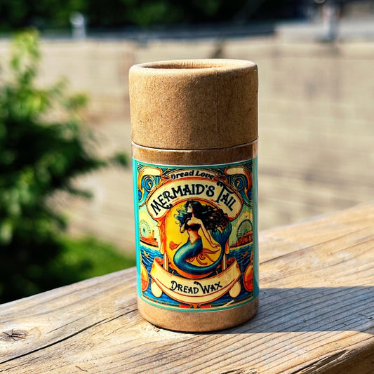 Kraft paper eco conscious Wax pop up container with mermaid design on a wooden surface outdoors