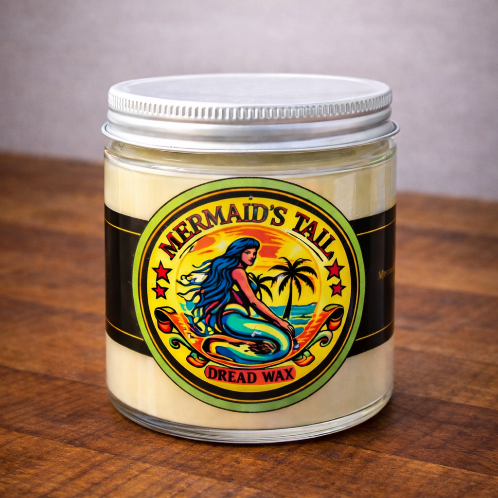 8 Ounce dread wax on wooden board