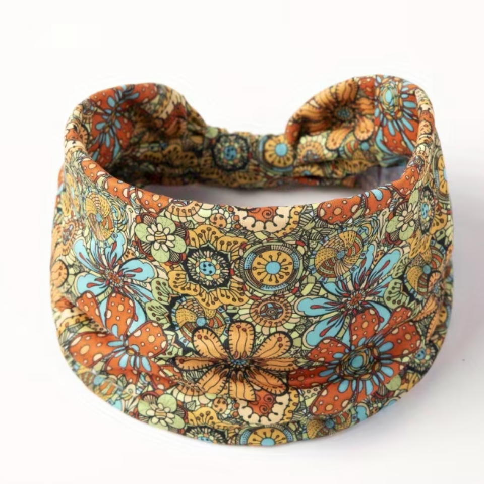 Floral earthy coloured headband