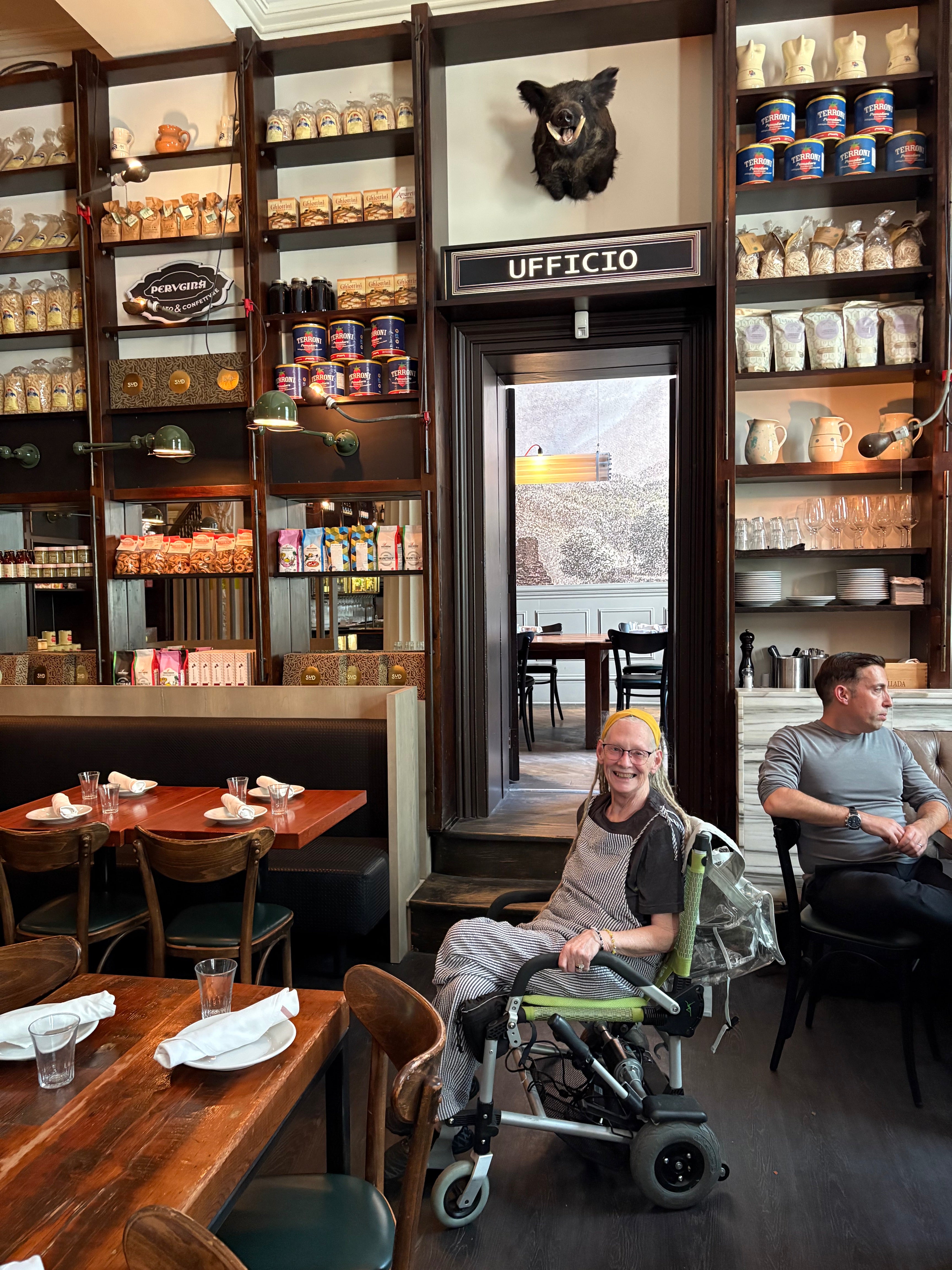 Josie and her dreadlocks at Terroni with Krista from Dread Love