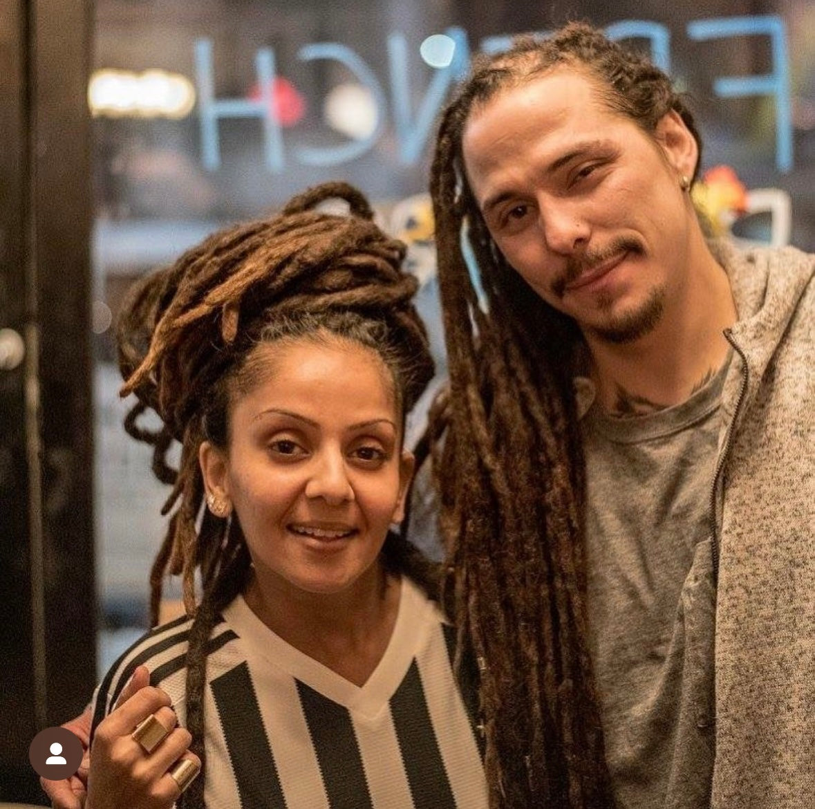 Mina and Shane hanging out at a Dread Love Party