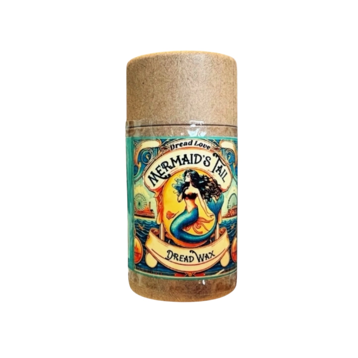 Push - top Dread Wax,  'Mermaid's Tail' Dread Love Dread Wax on a white background