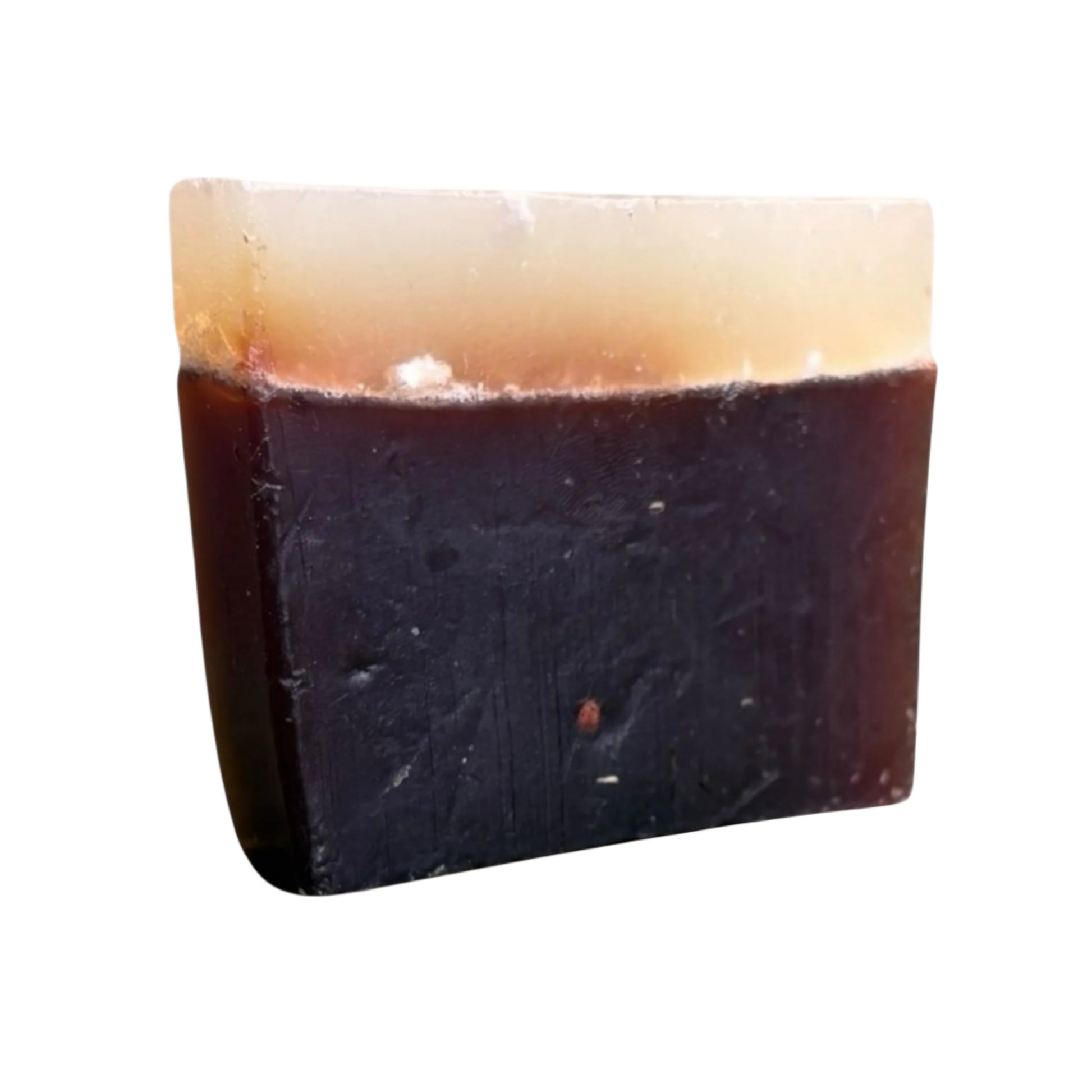 Two tone shampoo/soap bar on white background