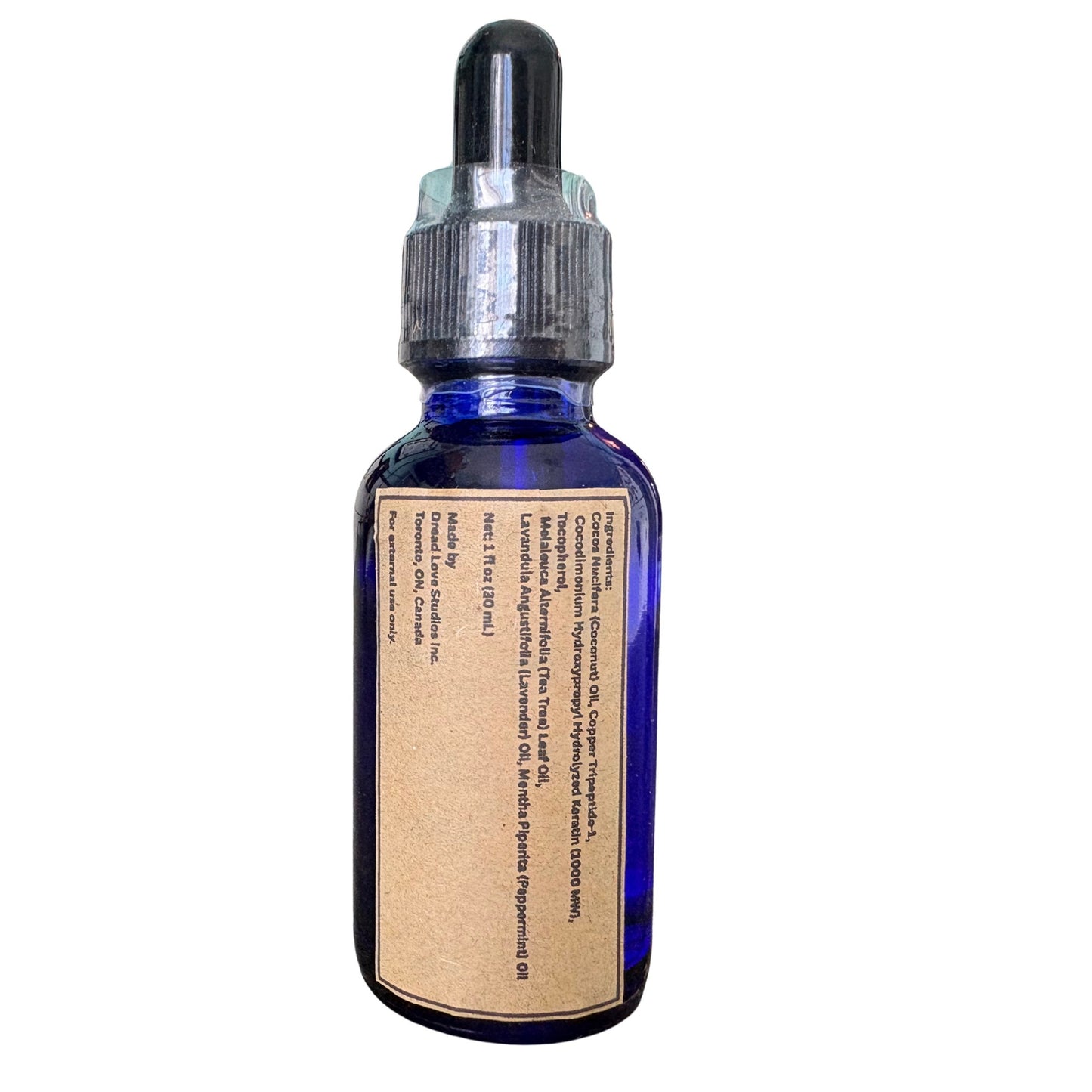 Ingredients (INCI):
Cocos Nucifera (Coconut) Oil,
Copper Tripeptide-1,
Cocodimonium Hydroxypropyl Hydrolyzed Keratin (1000 MW),
Tocopherol,
Melaleuca Alternifolia (Tea Tree) Leaf Oil,
Lavandula Angustifolia (Lavender) Oil,
Mentha Piperita (Peppermint) Oil